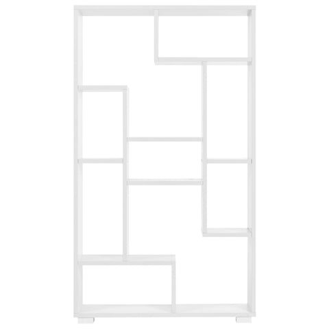Bookcase Shelves White Frame Open Back Storage Beliani
