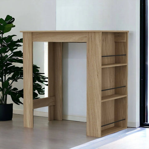 Urbnliving 3 Tier Dining Bar Coffee Kitchen Island Table Open Storage Shelves ...