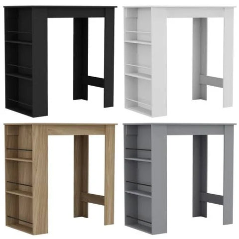 Urbnliving 3 Tier Dining Bar Coffee Kitchen Island Table Open Storage Shelves ...