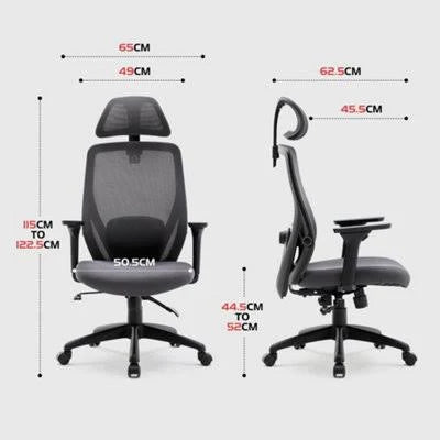 HNNHOME Recline Ergonomic Office Chair with Back Support and Headrest