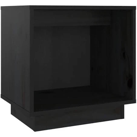 vidaXL Bedside Cabinets 2 Pcs Black 40x30x40 cm Solid Wood Pine