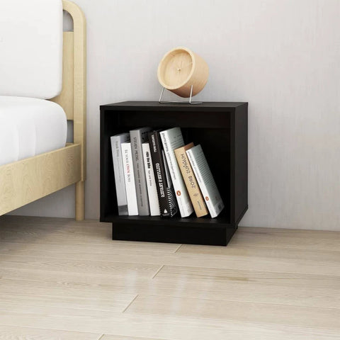 vidaXL Bedside Cabinets 2 Pcs Black 40x30x40 cm Solid Wood Pine