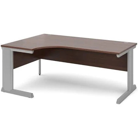 Dams Vivo Corner Desk 1800mm - Walnut Wood Finish - Right Hand Angle