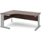 Dams Vivo Corner Desk 1800mm - Walnut Wood Finish - Right Hand Angle