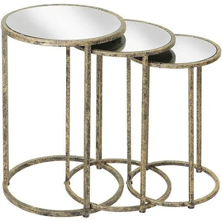 Mindy Brownes Mirror Top Nest of Tables - Set of 3