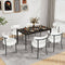 Set Of 2 Teddy Fabric Dining Chair Modern Kitchen Bedroom Seat Metal
