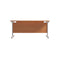 Jemini 1600mm Rectangular Desk, Silver Cantilever Leg, Beech