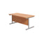 Jemini 1600mm Rectangular Desk, Silver Cantilever Leg, Beech