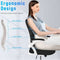 Bigzzia (White B) Ergonomic Office Chair with Adjustable Headrest