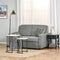 HOMCOM Modern 2 Seater Sofa Bed Click Clack Couch Sleeper For Living Room Grey
