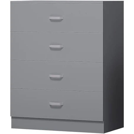 FWStyle Tunis 4 Drawer Large Chest of Drawers with Metal Handles and Runners.Anti ...