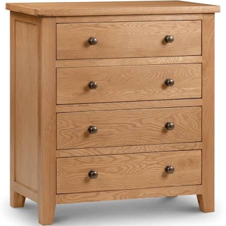 Julian Bowen Marlborough 4 Drawer Chest - Oak
