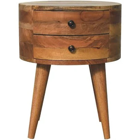 Odyssey Curved Bedside Table W/ 3 Drawers by Artisan Furniture