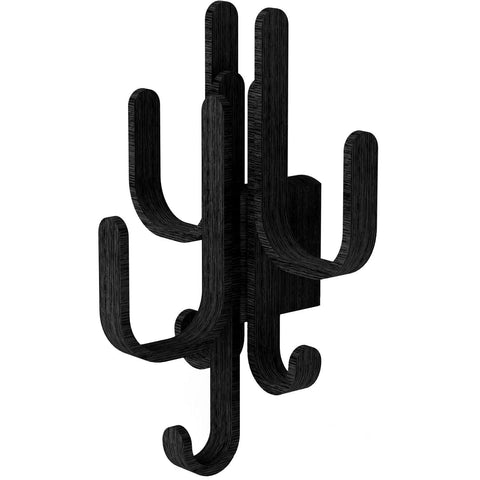 Cooee Design Woody 3-in-1 Hook - Hooks & Hangers Oak Black Stained Oak - ED-05-02-BK