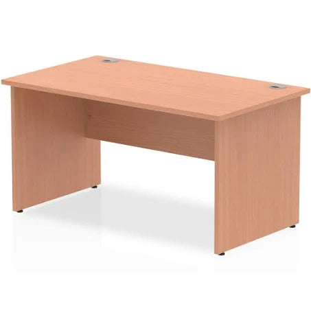 Impulse Straight Desk Panel End Leg Maple 1400 x 800mm