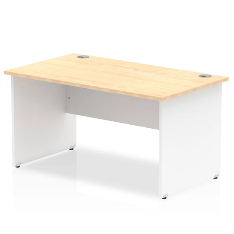 Impulse Straight Desk Panel End Leg Maple 1400 x 800mm
