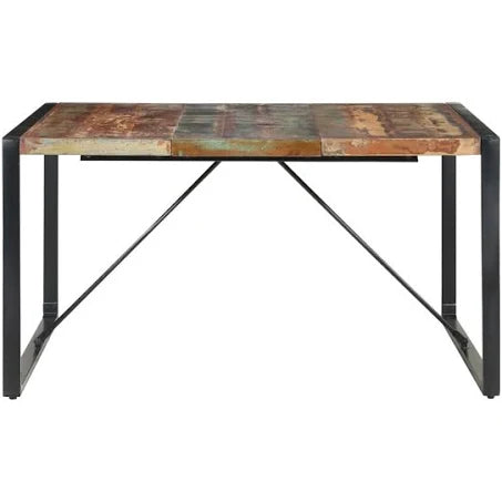 vidaXL Dining Table 140x140x75 cm Solid Reclaimed Wood