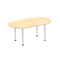 Impulse Boardroom Table Chrome Post Leg White 1800mm