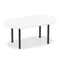 Impulse Boardroom Table Chrome Post Leg White 1800mm