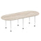 Impulse Boardroom Table Chrome Post Leg White 1800mm