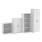 Contract Double Door Cupboard 830mm High with 1 Shelf - White