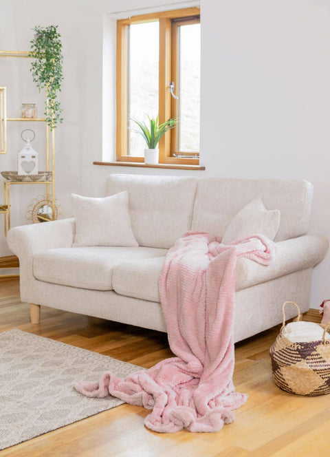 Florence Beige Fabric 3 and 2 Seater Sofas