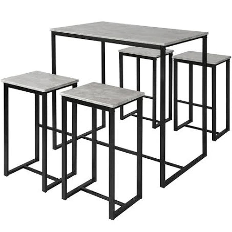 SoBuy OGT15-HG, Bar Set-1 Bar Table and 4 Stools, Home Kitchen