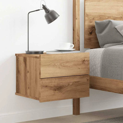 Aumiller 2 Drawer Bedside Table Zipcode Design Colour: Artisan Oak