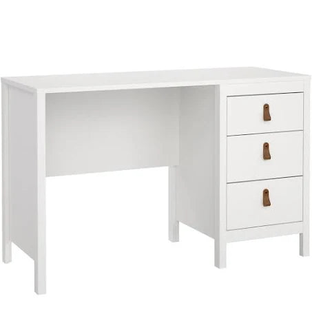 Barcelona Desk 3 Drawers - White
