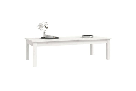 vidaXL Coffee Table White 110x50x30 cm Solid Wood Pine