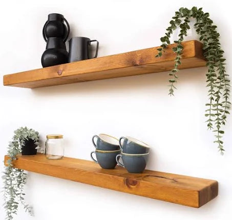 Rustic Floating Shelf 15cm Depth - 213cm (7ft approx.)