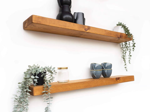 Rustic Floating Shelf 15cm Depth - 213cm (7ft approx.)
