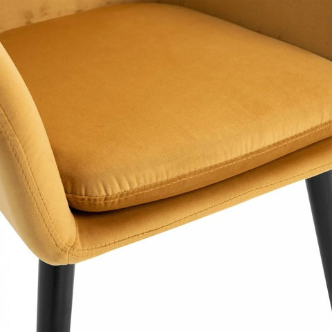 HOMCOM Set of 2 Modern Upholstered Fabric Bucket Seat Dining