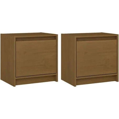 vidaXL Bedside Cabinets 2 Pcs Honey Brown 40x30.5x40 cm Solid Pinewood
