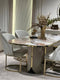 Hilton Modern Dining Set - 6 Seater Table & Chairs Mirror