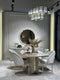 Hilton Modern Dining Set - 6 Seater Table & Chairs Mirror