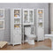 Alaterre Dorset Wall Mounted Bath Storage Cabinet with Glass Cabinet Doors - White
