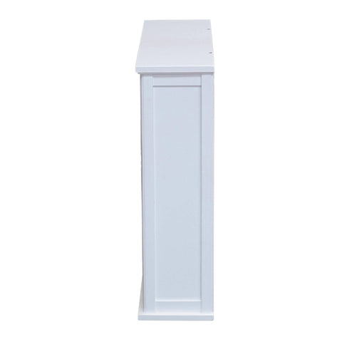 Alaterre Dorset Wall Mounted Bath Storage Cabinet with Glass Cabinet Doors - White