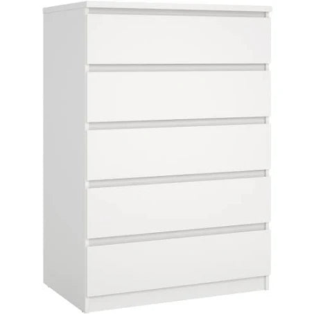 Naia Chest of 5 Drawers in White