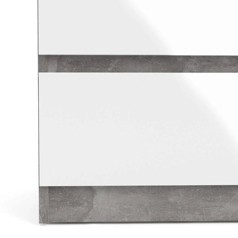 Naia Chest of 5 Drawers in White