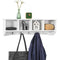 SoBuy FRG48-L-W, White Wall Display Storage Unit with 4 Components 5 Hooks, Wall ...