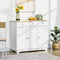 HOMCOM - Modern Sideboard Buffet Cabinet with Adjustable Shelves and Drawers - White