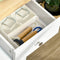 HOMCOM - Modern Sideboard Buffet Cabinet with Adjustable Shelves and Drawers - White