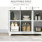 HOMCOM - Modern Sideboard Buffet Cabinet with Adjustable Shelves and Drawers - White