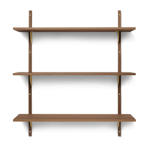 Ferm Living Sector Shelf - Oak/Black Brass
