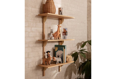 Ferm Living Sector Shelf - Oak/Black Brass