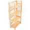 Premier Housewares Rubberwood Racking Storage Shelving Unit 4-Tier Folding ...