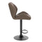 Ebern Designs Dark Brown Swivel Counter Stool Set of 2