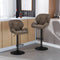 Ebern Designs Dark Brown Swivel Counter Stool Set of 2