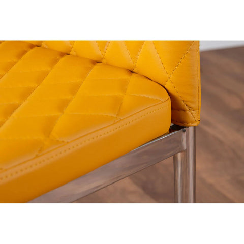 Furniturebox Fonti Valera 6 Seater Dining Set Mustard Yellow - Wilko